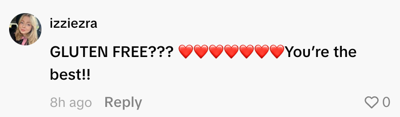 Customer comment screenshot