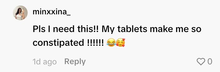 Customer comment screenshot